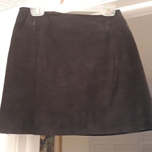 Black suede mini-skirt